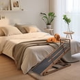 thumbnail image 1 of MOPHOTO Wood Dog Ramp, Non-slip Rubber Mat High Traction Ramp,5 Level Adjustable Folding Pet Ramp for Middle Bed, Couch,Great for Small & Large Old Dogs & Cats,Supports up to 200 lbs, 45"L x 18"W, 1 of 8