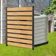 thumbnail image 1 of MOPHOTO Wood Fence Panels 38" W x 60" H Outdoor Fence Privacy Screen, Air Conditioner Fence Trash Can Fence Pool Equipment Enclosure Fence, Fence Panels for Outside with Metal Stakes, 1 Panels, 1 of 7