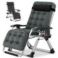 thumbnail image 1 of MOPHOTO Zero Gravity chair, folding portable recliner, removable cushion soft cushion, head rest and cup holder, side table for camping, lawn, garden, support 400 LBS, 1 of 7