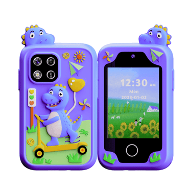 MOPO Kids Smart Phone Toys for Toddler Dinosaurs Toys for Boys Ages 3-9 Mini Smart Phone Toys with 2.8" Touchscreen Learning Games Music 8G SD Card Christmas Birthday Gifts