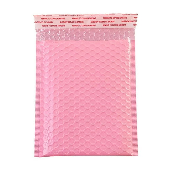 MOPOOR 10Pcs Bubble Mailers Padded Envelopes Lined Poly Mailer Seal Pink,Light Pink Poly Mailers, Padded Envelopes, Shipping Bags, Water Resistant, Self Seal