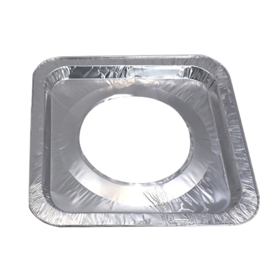 MOPOOR 10pc Fireproof Cooker Oil Proof Pad Round Cooktop Tinfoil Cooker Cleaning Dish,Disposable Aluminum Foil Drip Pan Liners,Round Burner Liners to Keep Stove Top Clean from Oil,Food Drips
