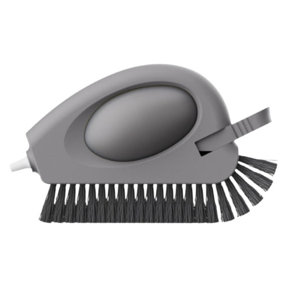 MOPOOR 2 in 1 Window Track Cleaning Brush, Multifunction Cleaner Tool with Hard Bristle Brush and Hidden Scraper for Sliding Door Track, Window Seal, Hard to Reach Corners and Home Cleaning