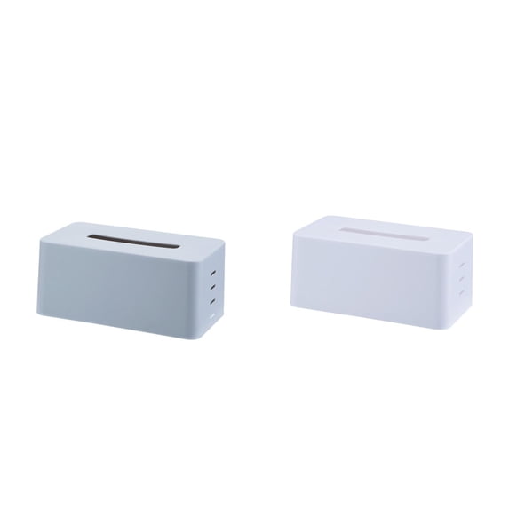 MOPOOR 2PCS Acrylic Tissue Box Cover,Tissue Box Cover Rectangular Facial Tissue Holder Case Dispenser for Bathroom Kitchen Bedroom Office 