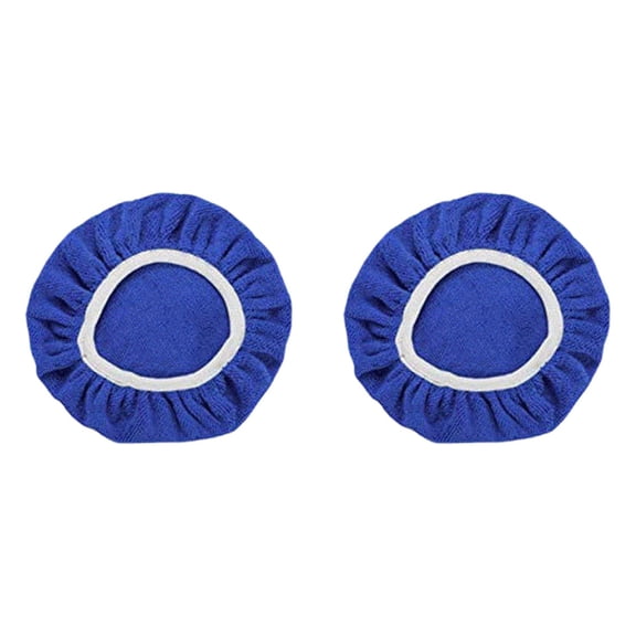 MOPOOR 2PCS Buffer Pads Car Polisher Bonnet Orbital Buffer Bonnets Microfiber Polishing Pad Cover,Soft Microfiber Polishing Bonnet Buffing Pad Cover