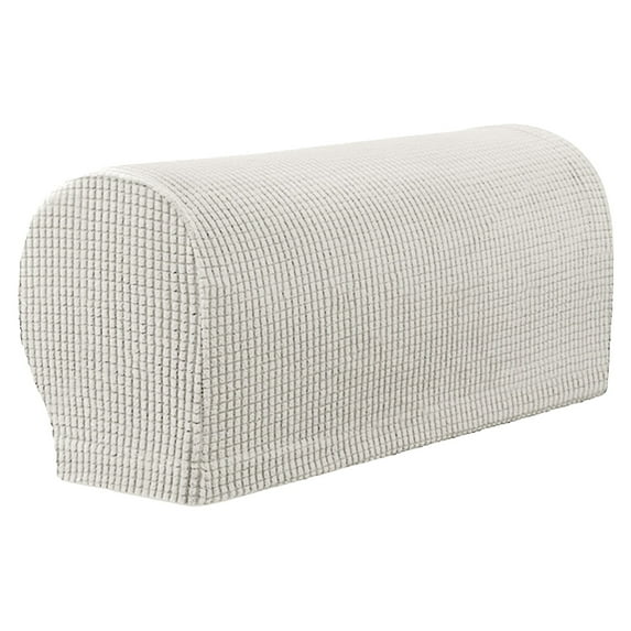 MOPOOR 2pcs Spandex Armrest Slipcovers for Chairs Couch Sofa Recliner – Stretchable Armchair Arm Covers with Pins, Washable Furniture Protectors for Living Room Decor