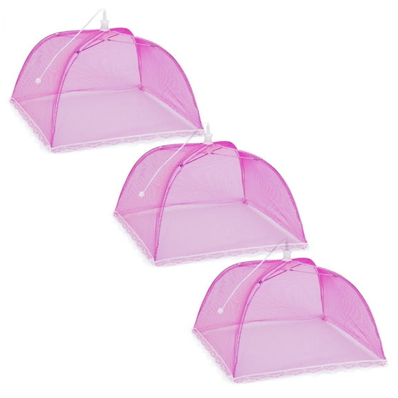 MOPOOR 3 Large Up Mesh Umbrella Cover Dome Screen Picnic Net Food Tent Kitchen,Dining & Bar,Collapsible Screen Umbrella Food Tent for Outdoor Picnic Party BBQ