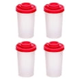 thumbnail image 1 of MOPOOR 3 PCS Salt and Pepper Shakers Moisture Proof,Small Mini Salt Shaker to go Camping Picnic Outdoors Kitchen Lunch Boxes Travel Spice Set Clear with Red Covers Plastic Airtight Dispenser, 1 of 9
