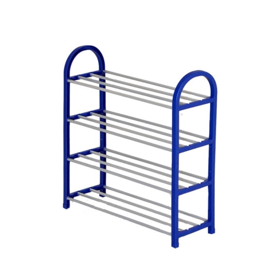 MOPOOR 4-Tier Shoe Rack Organizer, Shoe Tower for Closet, Shoe Storage Shelf with MDF Top Board, Each Tier Fits 3 Pairs of Shoes, Entryway Shoes Organizer with Sturdy Metal Shelves