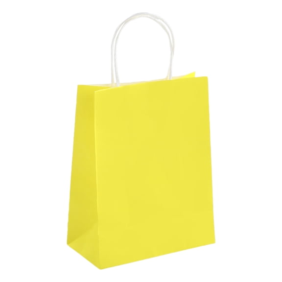 MOPOOR 4Pcs Hand Paper Bag Kraft Paper Bag Packing Gift Bag Colorful Shopping Bag,Rainbow Paper Gift Bags with Handles in Bulk,Small Kraft Paper Bags for Birthdays, Party Favors, Wedding
