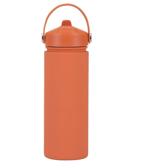 MOPOOR 500ml Stainless Sports Water Cup Wide Portable Hand Held Bottle Outdoor Suction Nozzle Insulated Cup Vacuum Metal Water Bottle with Suction Tube Wall,Vacuum Insulated Leak Proof Tumbler