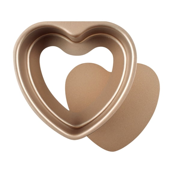 MOPOOR 6 Inch Heart Shaped Cake Pan Non Stick Springform Baking with Removable Bottom for Cheesecake and Chiffon Cake, Not-Stick Heart Shaped Cheesecake Pan, Carbon Steel Cake Pan