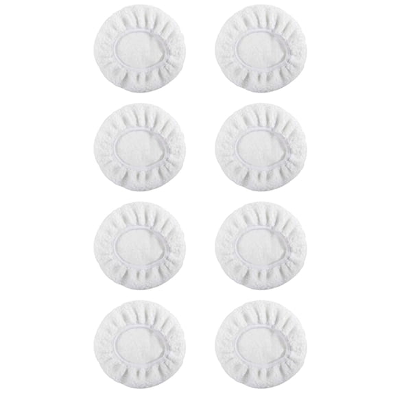 MOPOOR 8Pack Car Polisher Pad Bonnet (5 To 6 Inches) Soft Microfiber Polishing Bonnet Buffing Pad Cover,Car Orbital Buffer Polisher Pad Bonnet Microfiber Bonnet Polishing Buffing Pad Cover 