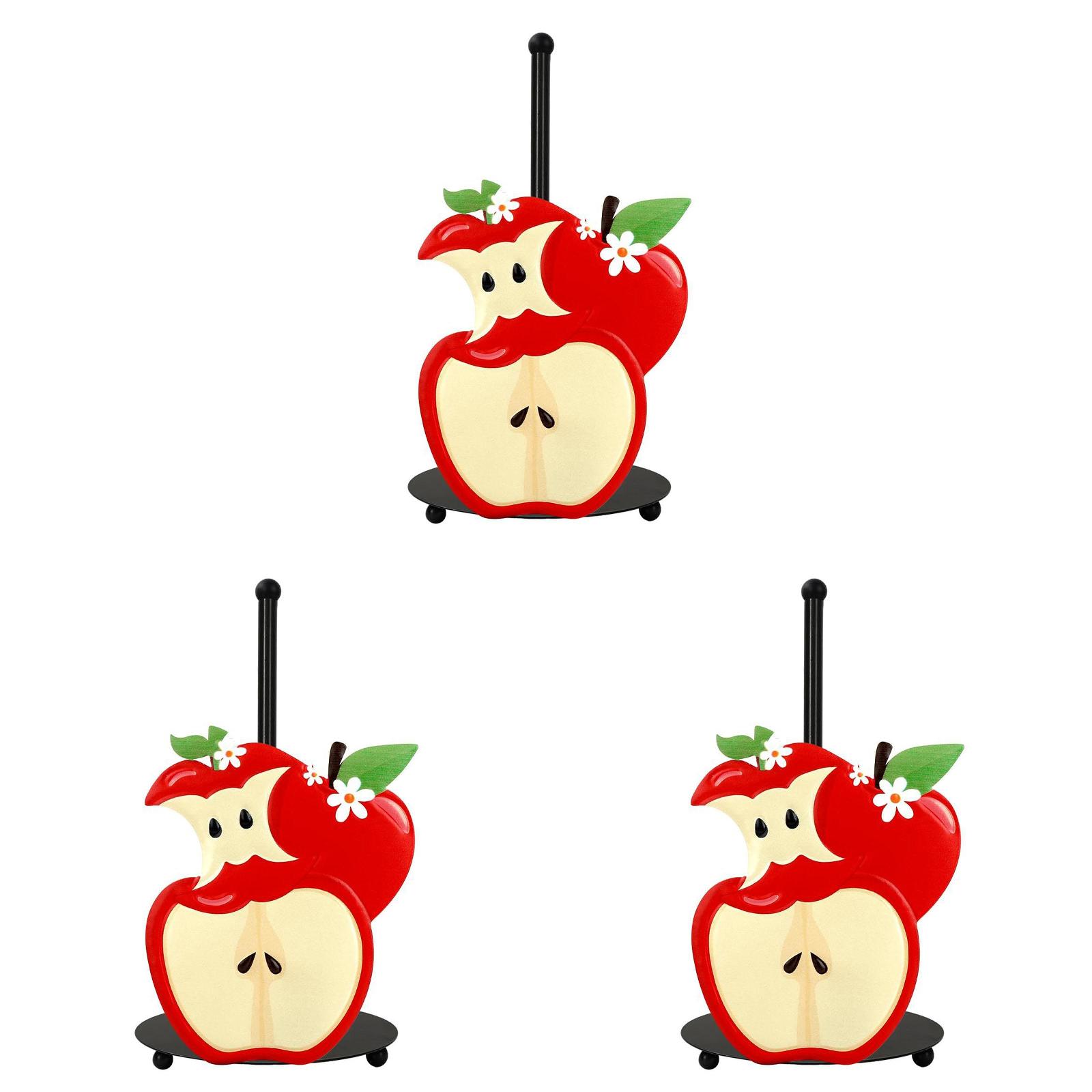 MOPOOR Apples Paper Towel Holder Cute Daisy Apples Kitchen Decor Accessories Farmhouse Large Metal Towel Holder Stand for Home Bathroom Countertop,Kitchen Decorations Gifts for Housewarming