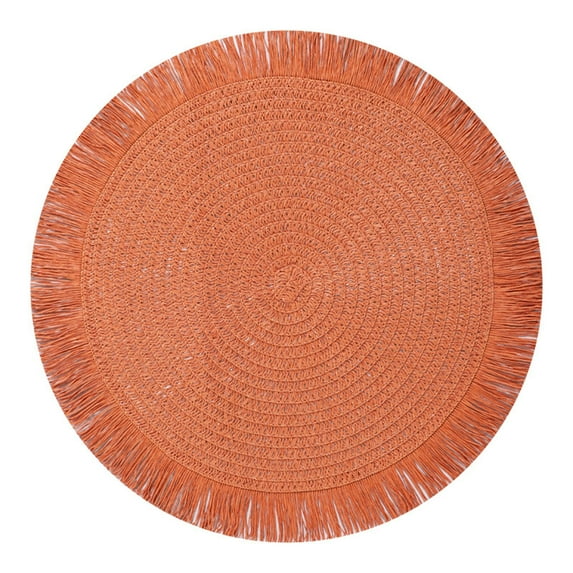 MOPOOR Autumn Round Paper Placemats Style Placemats Table Mats Woven Placemats Suitable for Thanksgiving Kitchen Dinner Table Setting