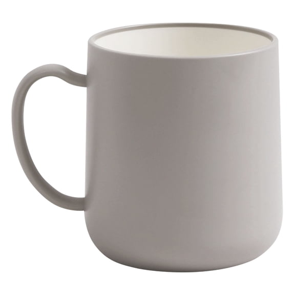 MOPOOR Bathroom Toothbrush Cups, Plastic Mug Drinking Cup for Bathroom & Kitchen Free Reusable Tumbler Modern Neutral Color Coffee Mug for Home Travel