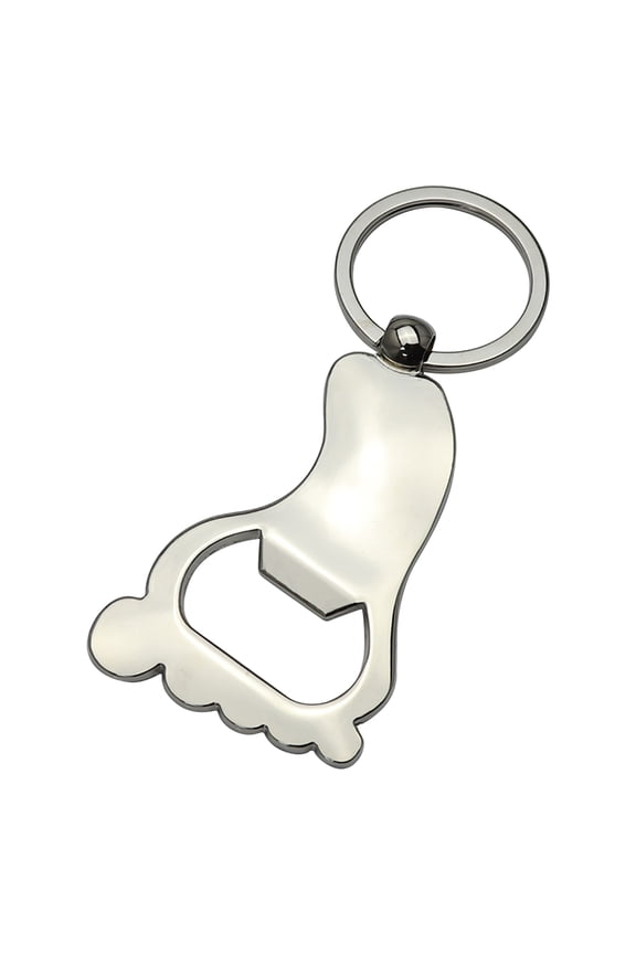 Bottle Opener Keychain Metal Foot Shaped Soda Beer Bottle Opener Keyring Beverage Bottle Opener Key Ring for Shower Birthday Christmas Festival