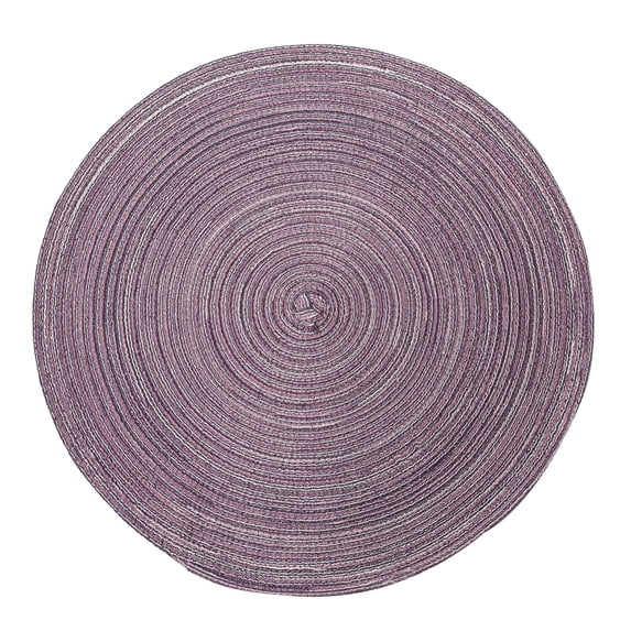 MOPOOR Braided Placemats Set, Washable Woven Cotton and Polyester 15 Inch Place Mats, Heat Resistant Table Mats for Kitchen, Dining, and Party, Natural Table Decor