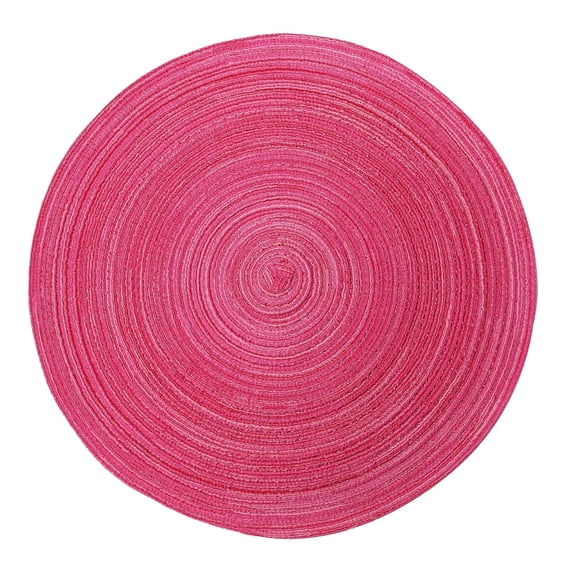 MOPOOR Braided Placemats Set, Washable Woven Cotton and Polyester 15 Inch Place Mats, Heat Resistant Table Mats for Kitchen, Dining, and Party, Natural Table Decor