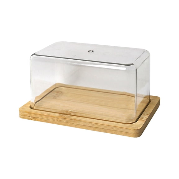 MOPOOR Butter Box Preservation Box Cheese Storage Box Butter Preservation Box Rectangular with Lid for Countertop and Fridge, Butter Keeper, Plastic Butter Holder Tray for Cream Cheese