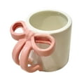 thumbnail image 1 of MOPOOR Ceramic Coffee Mug with Bow Handle - Cute Girly Cup, Bowknot Cappuccino Cups for Milk Tea Coffee for Latte Tea Milk Cocoa, Pretty Birthday Valentine Gifts, 1 of 9