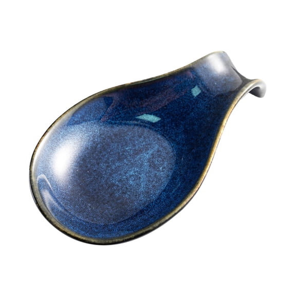 MOPOOR Ceramic Spoon Rest, Cooking Spoon Holder for Kitchen Countertops, Ladle, Coffee Spoons, Cooking spoons, Spatula, Tongs, Heat-Resistant