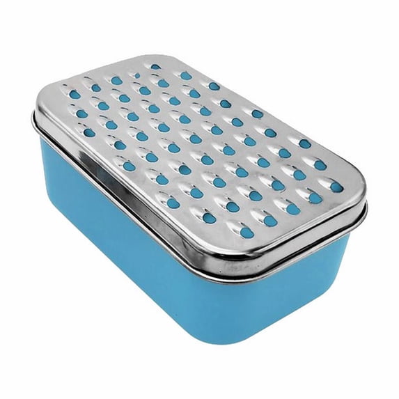 MOPOOR Cheese Grater with Container Box, Stainless Steel Multi-Purpose Grater, Slicer, Shredder, and Julienne Slicer for Vegetables and Cheese, Includes Peeler