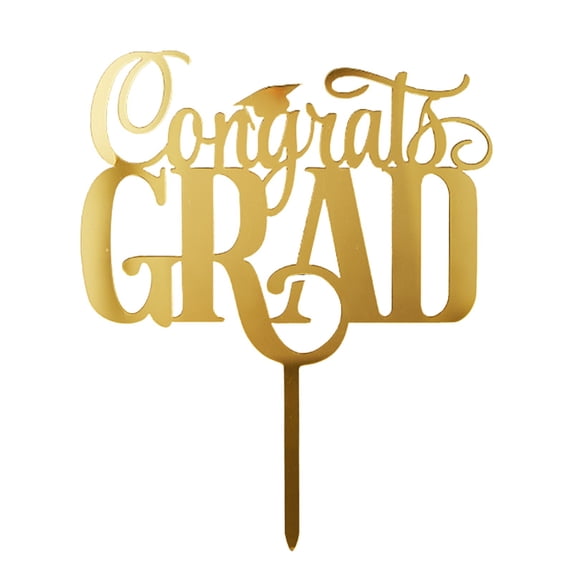 MOPOOR Congrats Grad Cake Topper, Class of 2025 Themed Graduation Party Decorations for University College High School Celebration Party Supplies,Cake Topper Graduation Party Table Ideas Glitter 