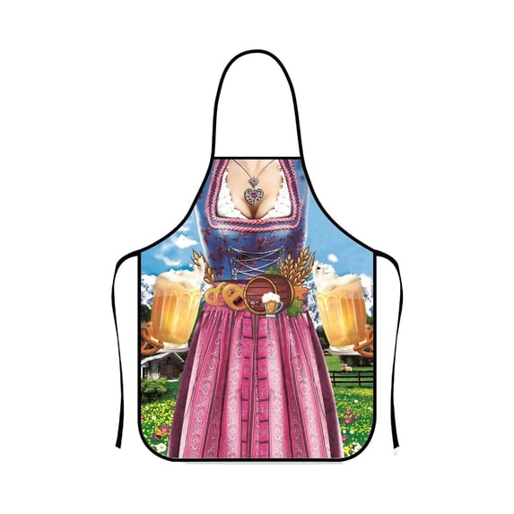 MOPOOR Creative Bavarian Apron Oktoberfest Bavarian Funny Apron Kitchen Cooking Grilling BBQ Baking Aprons for Men Women,Funny Novelty Apron-Hilarious Gag Gift 