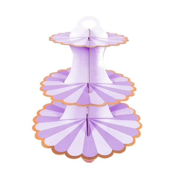 MOPOOR Dessert Cupcake Stand, 3 Tier Cup Cake Holder Tower for Tea Party/Birthday/Wedding, Plastic Tiered Serving Tray with Metal Rod for Wedding Home Birthday Tea Wedding