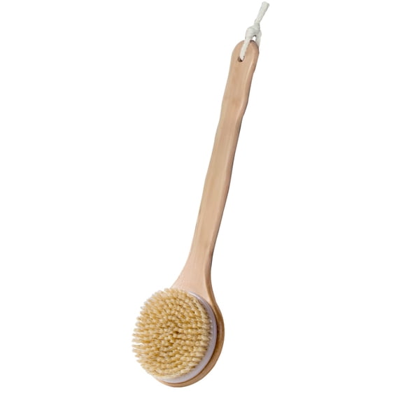 MOPOOR Dry Brushing Body Brush, Natural Boar Bristle Dry Brush, Bamboo Exfoliating Body, Face, Foot, Long Handle Back Scrubber Brush, Meridian Pressure for Exfoliates & Stimulates Blood Circulation