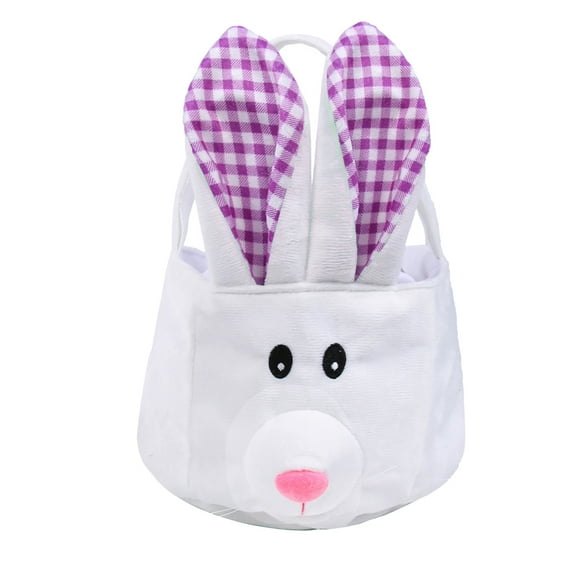 MOPOOR Easter Candy Basket Storage Basket Gift Animal Basket Holiday Portable Basket,Bunny Baskets with Cute Rabbit Ears Easter Party Gifts