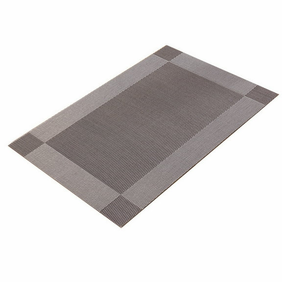 MOPOOR Elegant Woven Vinyl Placemats, PVC Table Mats, Stain and Water Resistant, Easy to Clean, Placemats for Dining Table, Kitchen Table Protector, Classic Weave Design, Durable