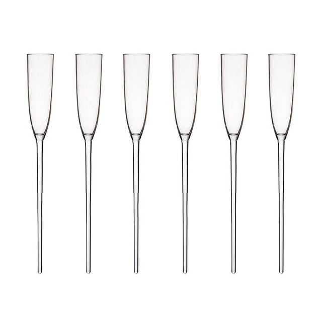 MOPOOR Floating Champagne Flutes Floating Champagne Glasses,Glass Champagne Flutes Bouquet Vintage Acrylic Colorful Transparent Glasses for Cocktail Drinking Cup for Party Wedding