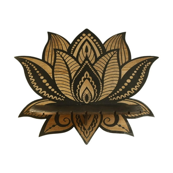 MOPOOR Floating Wall Decoration, Flower-Shaped Decorative Shelf for Displaying Collectibles, Gemstones, Small Plants, Stones, Makeup, and More, Ideal for Home and Office