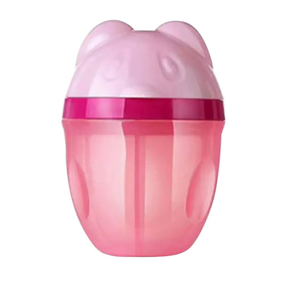 MOPOOR Formula Dispenser On The Go, Formula Container to Go, Non-Spill Rotating Three-Compartment Formula Dispenser and Snack Storage Container for Infant Toddler Traveling