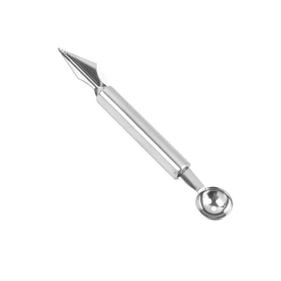 MOPOOR Fruit Carving Spoon Convenient Scoop Household Accessories,Scooper Fruit Scooper and Baller,Fruit Carving Tools,DIY Watermelon Cantaloupe Ice Cream Tool for Party Decoration 