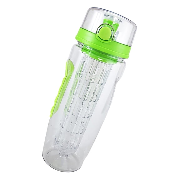 MOPOOR Fruit Infuser Water Bottle with Strainer, Leakproof Gym, Beach, Cycling Cup for Juice, Infused Water, Outdoor Fitness, Stay Hydrated, Time Marker, Flip Top Lid, Carry Handle