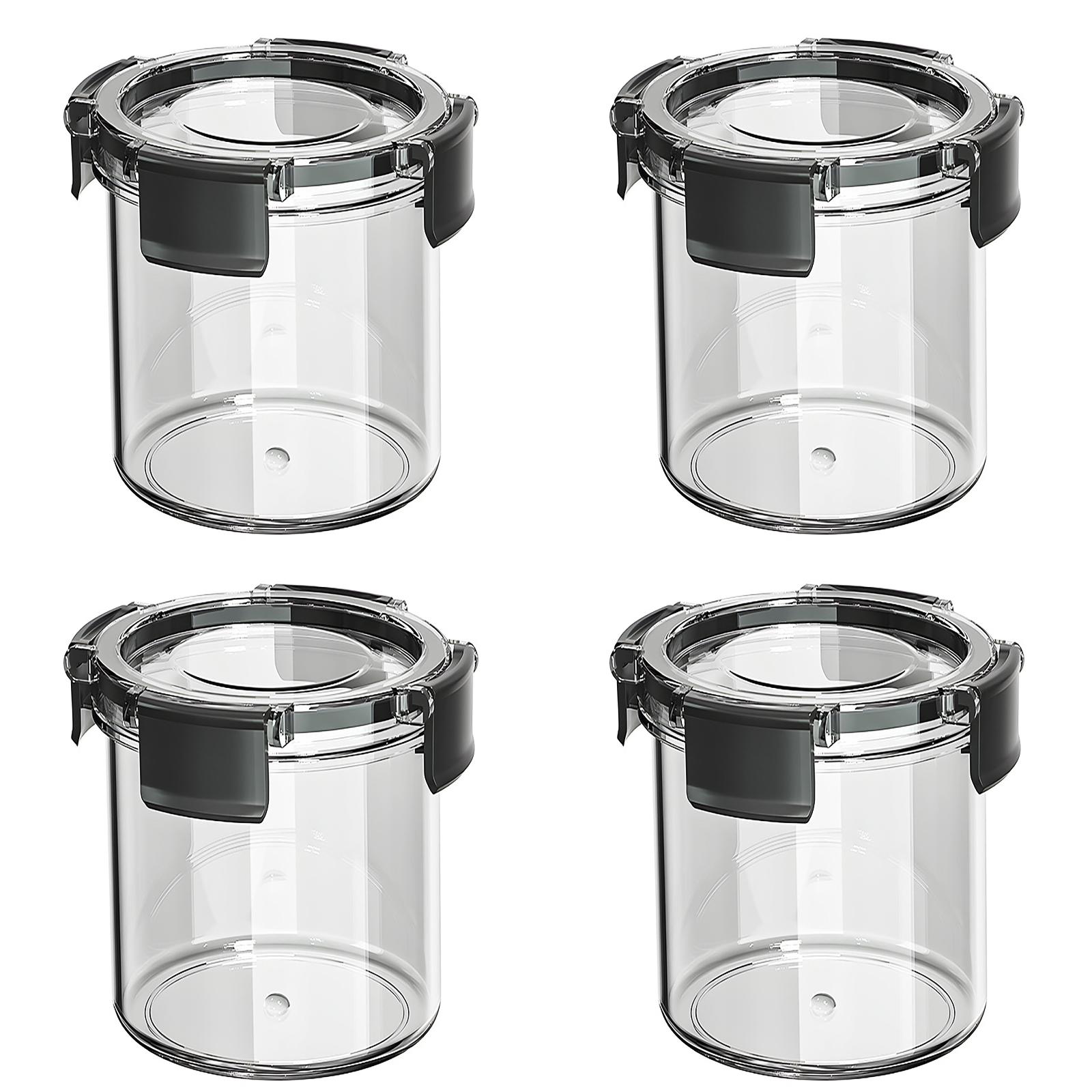 MOPOOR Glass Jar with Lid, Airtight Glass Storage Canister Glass Food Storage Containers for Kitchen Counter, Pantry, Decorative Jar for Coffee, Tea, Sugar, Candy