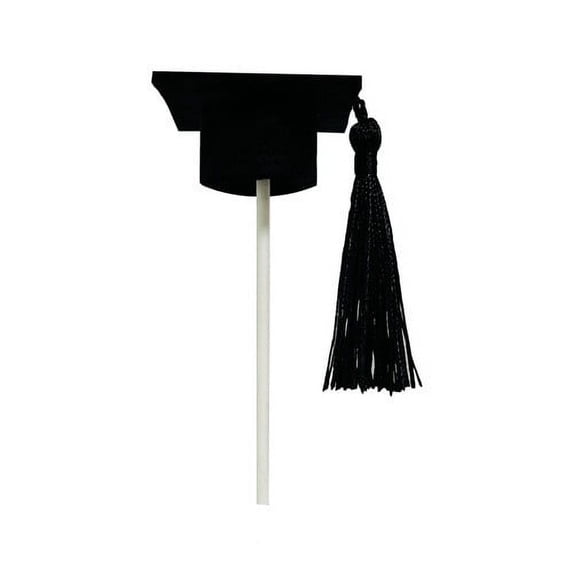 MOPOOR Graduation Party Supplies Ornaments Mini Doctor Hat Band Cake Insert Card Stick Cake Top Hat,Mini Small Graduation Cap/Hat Cake Decoration Food Topper & Centerpiece 