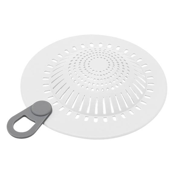 MOPOOR Hair Drain Catcher,Silicone Drain Catcher with Suction Cups Flat Shower Drain Cover Trap Anti Clog Filter Strainer Easy to Install Suit for Bathroom Bathtub Sink,Kitchen ﻿