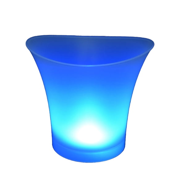 MOPOOR LED Ice Bucket with Color Changing Lights, Transparent Beverage and Champagne Wine Bucket, for Party, Home, Bar, Club, KTV, and Restaurant Cocktail Service