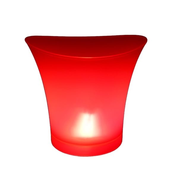 MOPOOR LED Ice Bucket with Color Changing Lights, Transparent Beverage and Champagne Wine Bucket, for Party, Home, Bar, Club, KTV, and Restaurant Cocktail Service