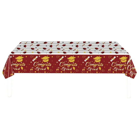 MOPOOR New Season Of Graduation Table Cloth Gold Adult First Year Graduation Party Table Cloth Table Cloth Disposable Party Decoration Table Cloth