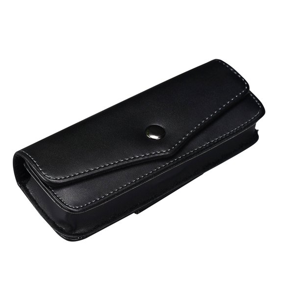 MOPOOR Non Fold Reading and Glasses Case for Men and Elderly, Portable Belt Clip Holder with Leather Strap Design, Cowhide Leather Folding for Reading Eyeglasses