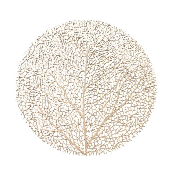 MOPOOR Pressed Vinyl Metallic Placemats in Matte Rose Gold, PVC Gold Hot Pad and Modern Table Accent, Perfect as Wedding Centerpiece Placemats and Contemporary Home Decor