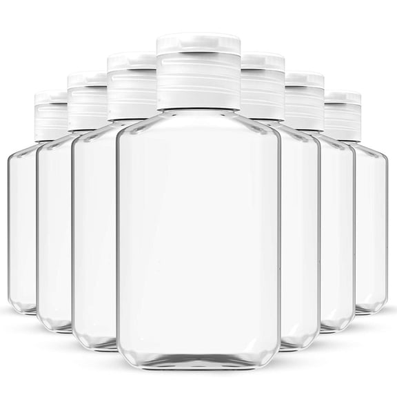 MOPOOR Round Plastic Reagent Bottle Wide Mouth Plastic Bottle,60ml Transparent Octagonal Clamshell Plastic Bottle,Sample Sealing Storage Container for Liquids, Laboratory, Storage at Home 