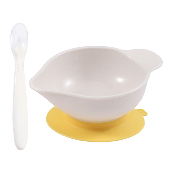 MOPOOR Scoop Bowl with Suction Base, Adaptive Self-Feeding Bowl for Elderly, Dish for Adults with Special Needs from Parkinsons, Dementia, Stroke or Tremors, Non-Slip, Easy Clean