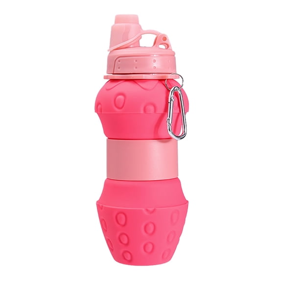 MOPOOR Silicone Food Grade Water Cup Travel Sports Kettle Outdoor Silicone Folding Cup,Telescopic Cup,Reusable Water Bottles Comes,Buckle Silicone Water-Proof Camping Water Bottle