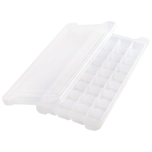 MOPOOR Silicone Ice Cube Tray with Leak-Proof Lid & Storage Bin for Freezer – BPA-Free 36-Piece Nugget Ice Molds, Spill-Resistant Cover & Ice Scoop Container Cover for Cocktail,Whiskey